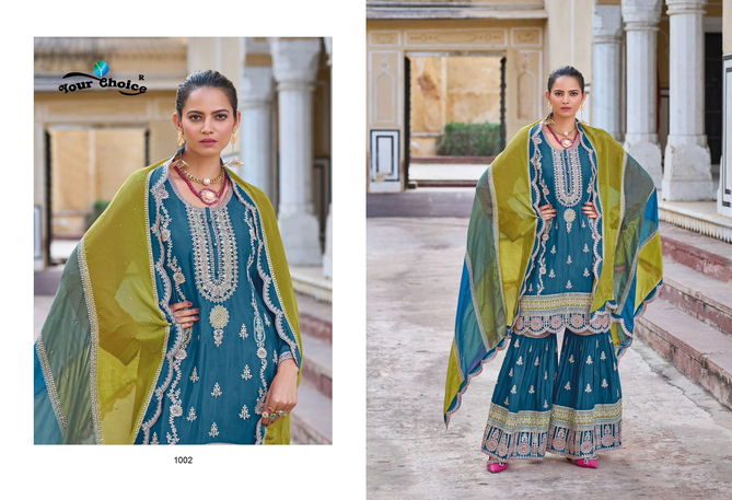 Aroma By Your Choice Real Chinon Wedding Readymade Suits Wholesale Shop In Surat